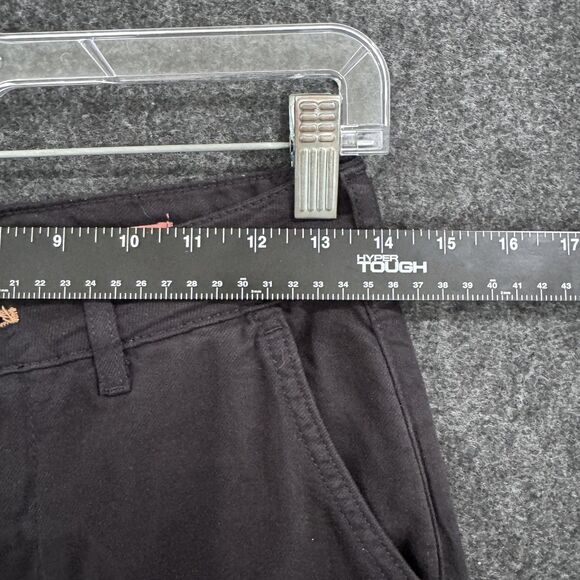 Pilcro Pants Women's 25 Black Wide Leg Flare High Rise Cuffed Hem Trouser Chino - Picture 5 of 12